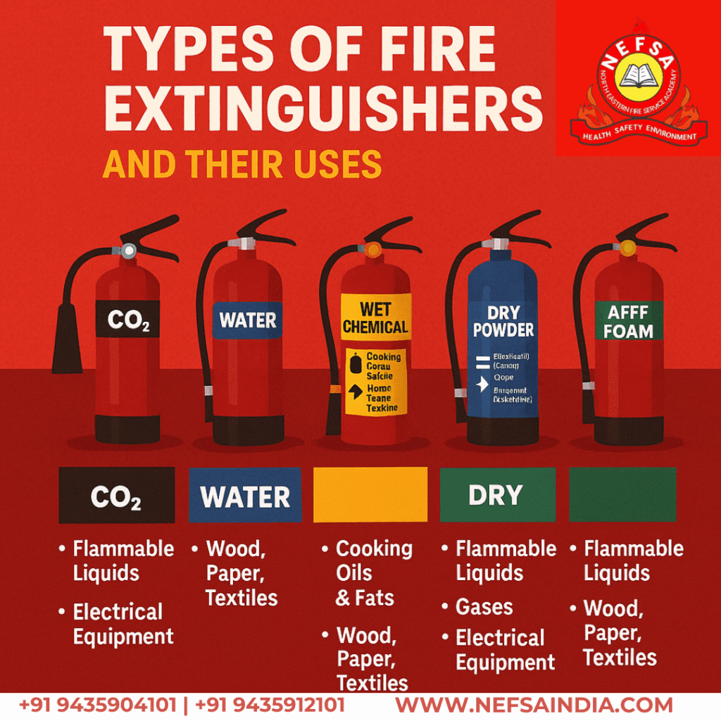 Fire Extinguisher Types And Their Uses NEFSA Guide Fire Extinguisher Types And Their Uses NEFSA Guide