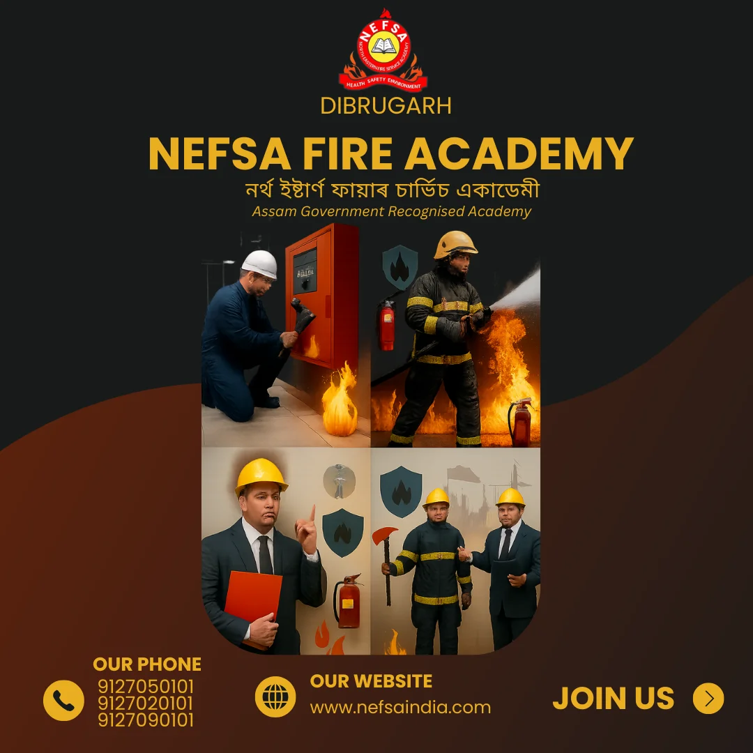 “NEFSA practical fire drill trainees performing ladder rescue