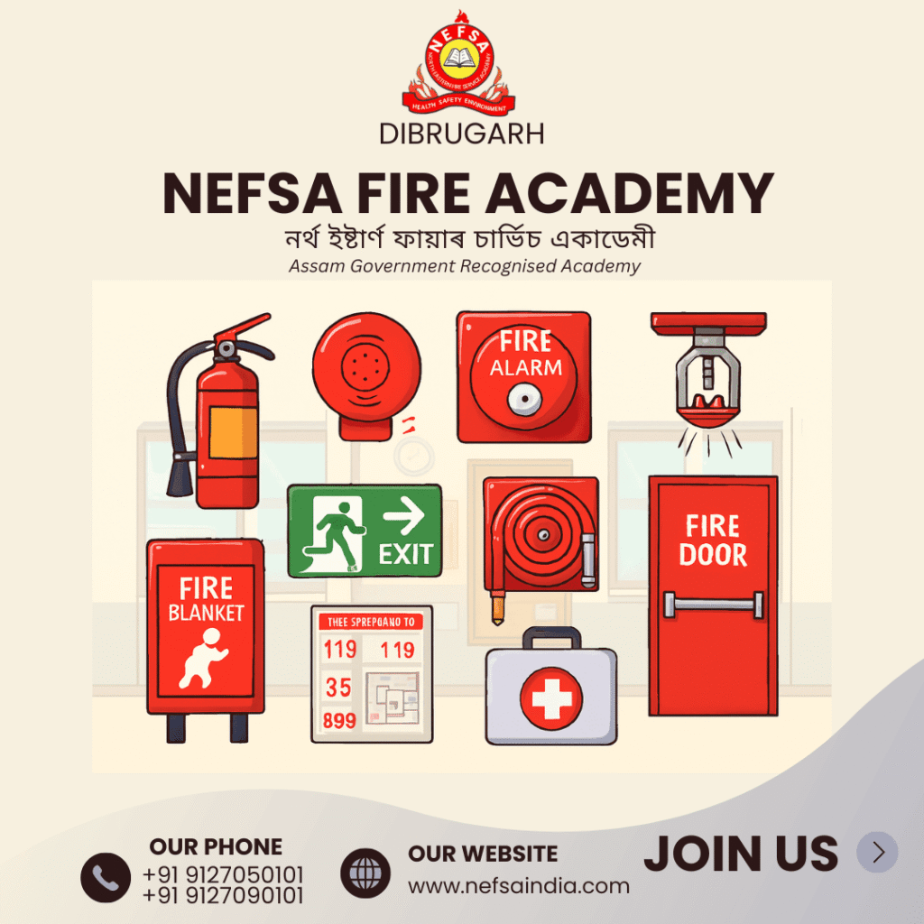 Fire extinguisher in classroom – NEFSA fire safety equipment