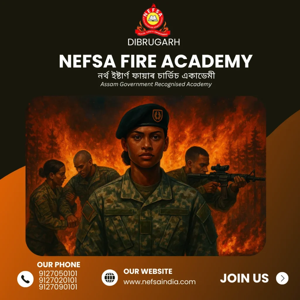 NEFSA instructors guiding students in fire safety course