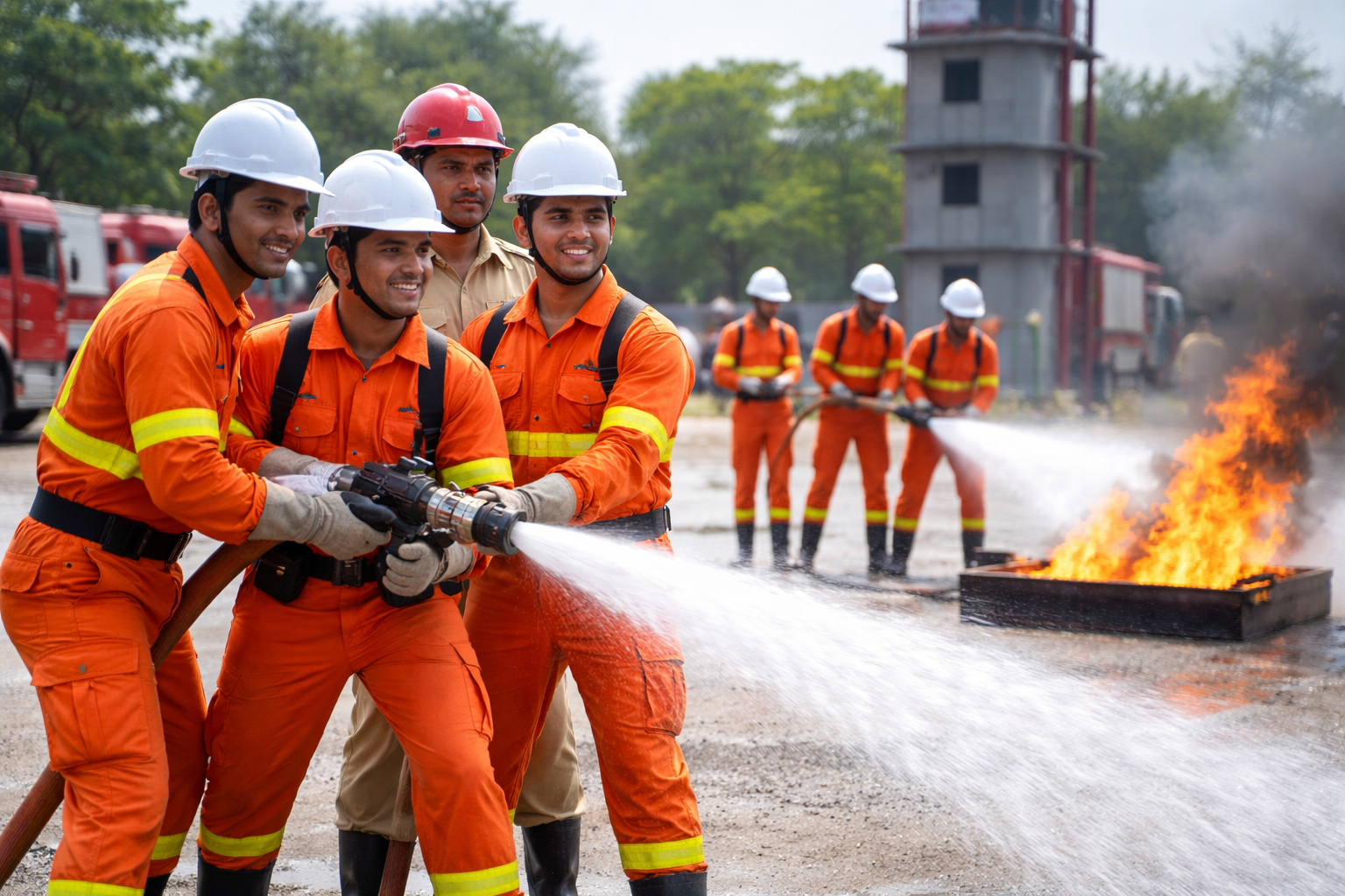 Fire and safety students training at NEFSA India academy