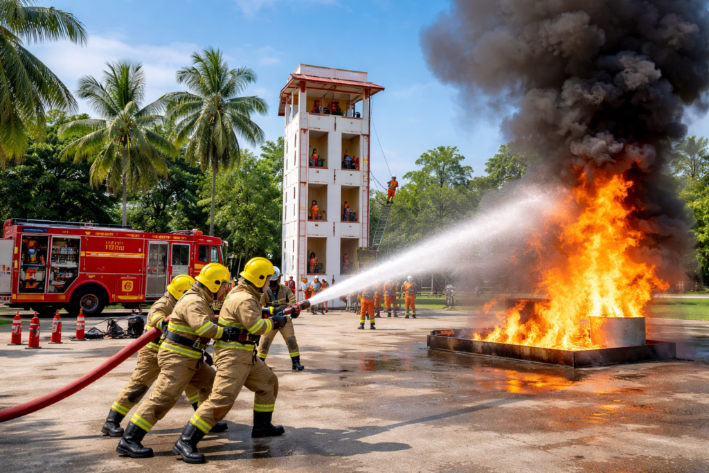 North Eastern Fire Service Academy practical training