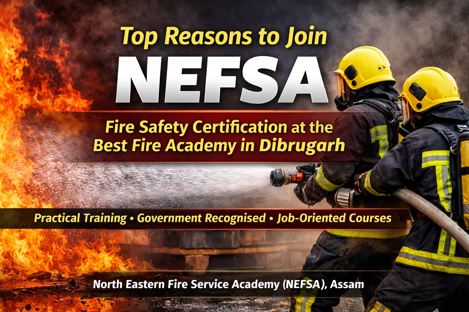 NEFSA practical fire safety training at best fire academy in Dibrugarh Assam