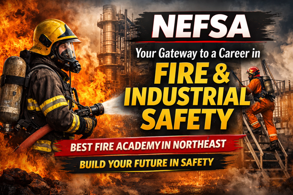 NEFSA fire institute training students in fire and industrial safety