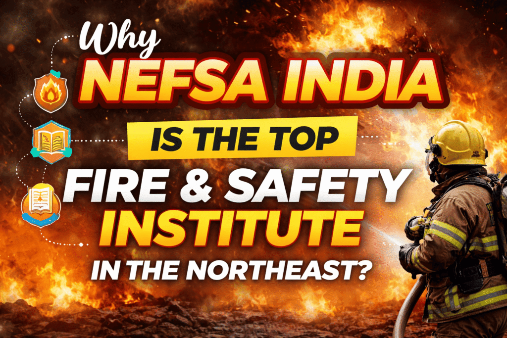 NEFSA India – Fire and Safety Institute graphic with text