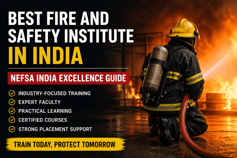 Best Fire and Safety Institute in India NEFSA India training firefighter practical learning