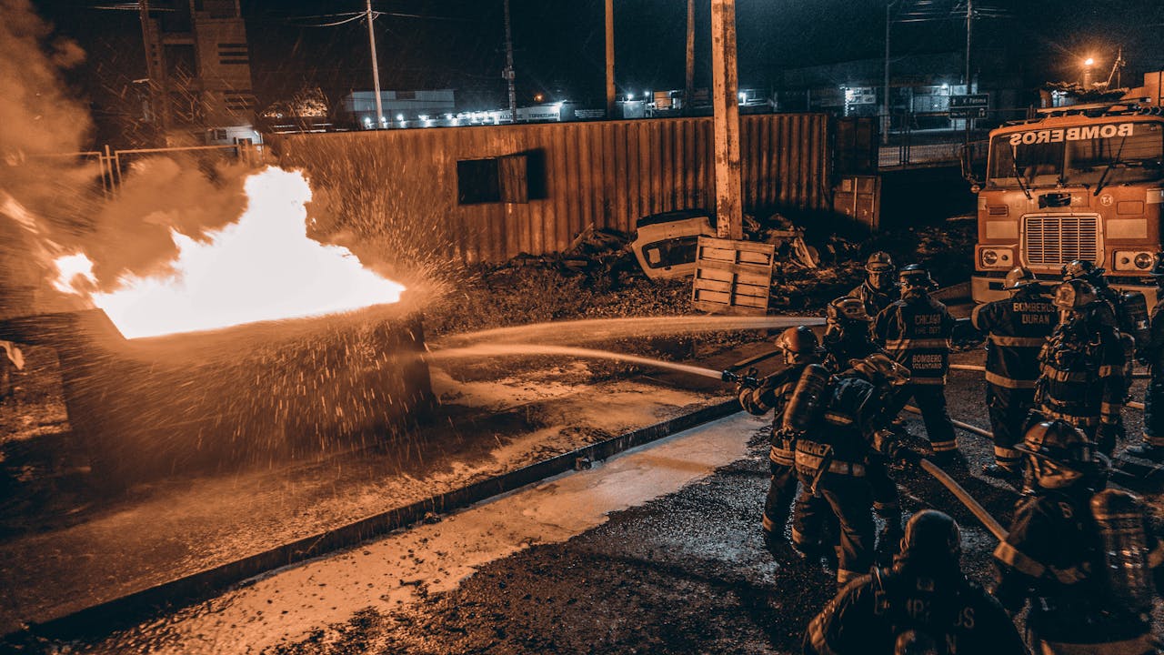 NEFSA fire and safety training institute Northeast India students practicing fire drill