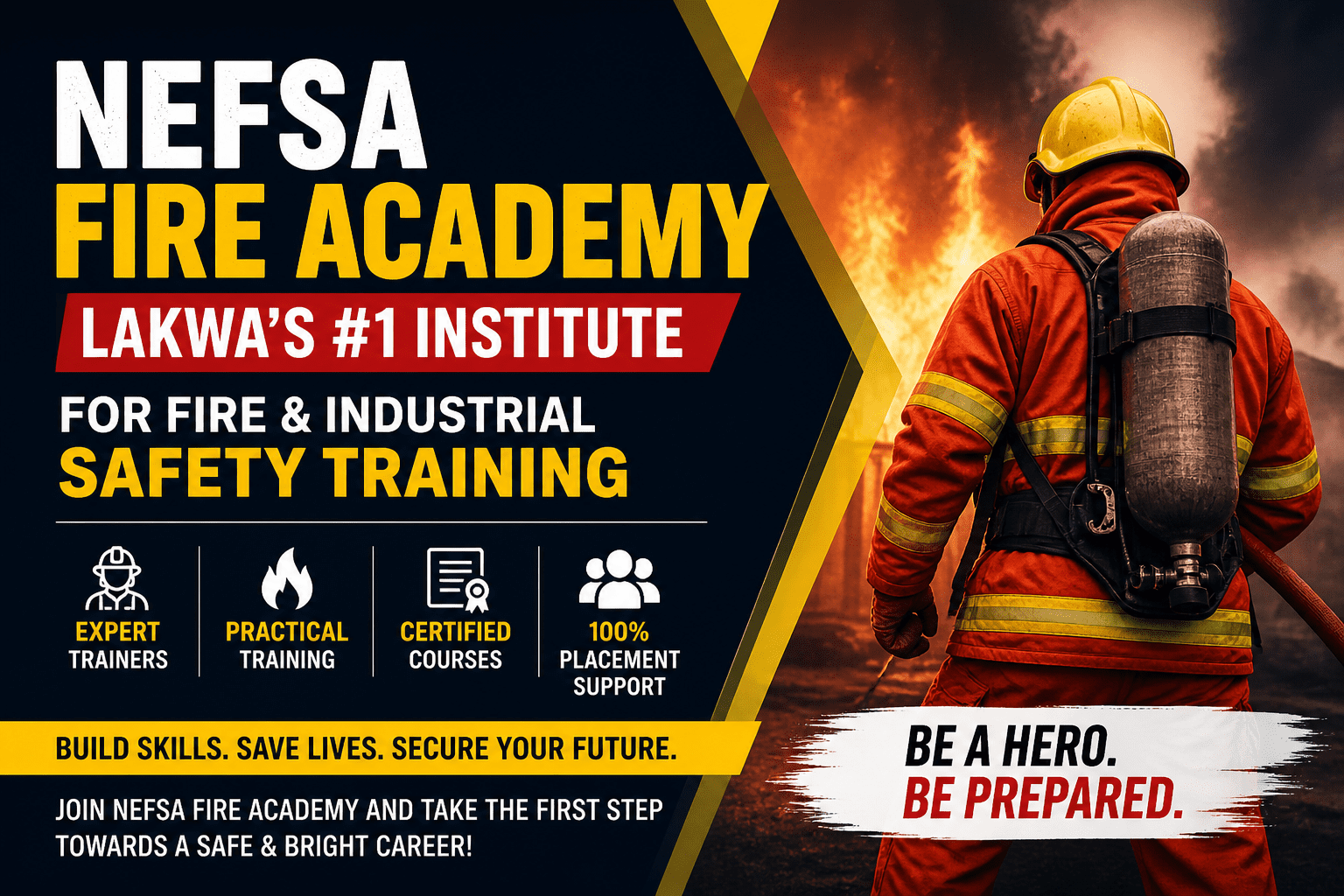 NEFSA Fire Academy Lakwa fire safety training session with students