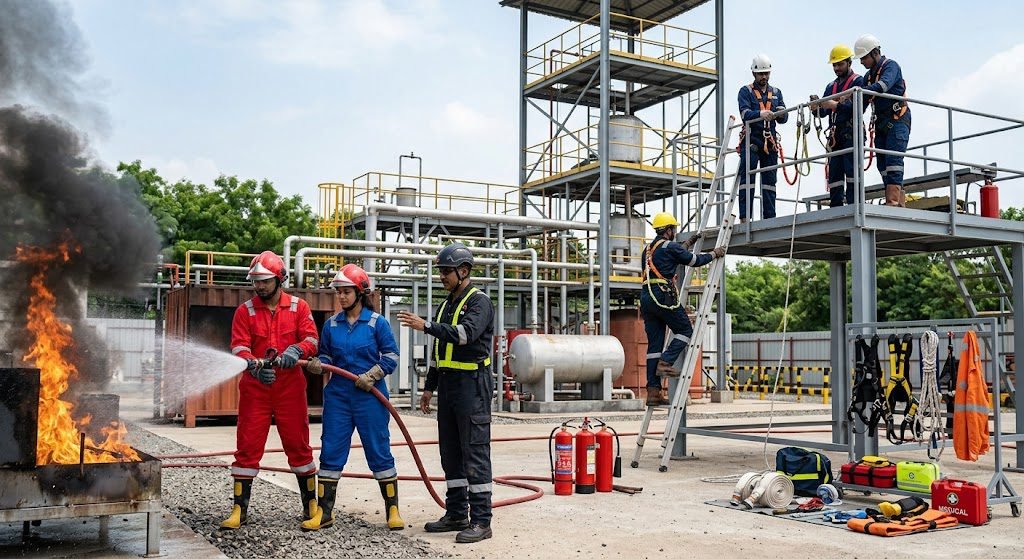 NEFSA India students receiving professional fire safety and industrial safety training