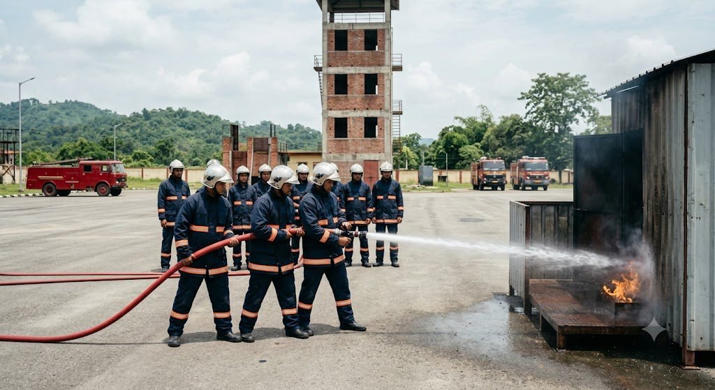 Best Fire Academy Near Guwahati NEFSA India providing professional fire safety training for students